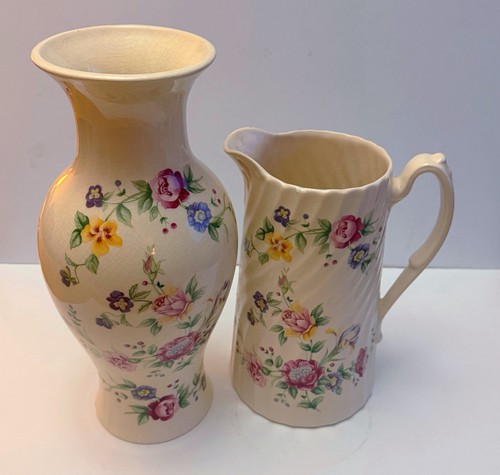 Staffordshire vase and jug - staffordshire,