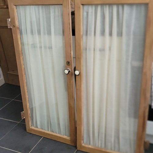 Antique pine double door - pine,