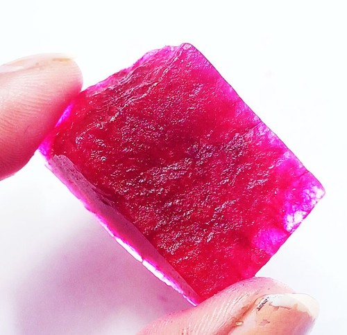Natural red beryl rough - red,