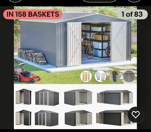Garden shed metal apex roof - shed,,