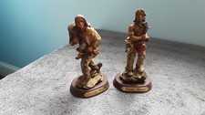 TWO NOSTALGIC MOMENTS NATIVE AMERICAN INDIAN FIGURINES
