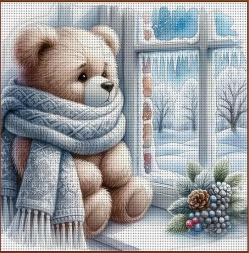 Printed cross stitch kit - 11, ct