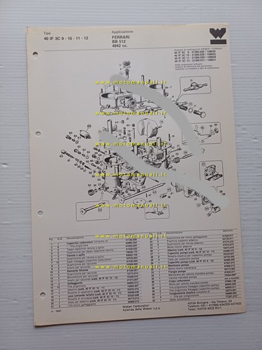 Weber carburetor 3c - weber,