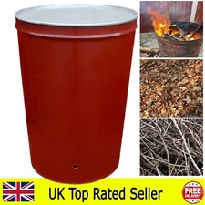 210 LITRE OUTDOOR GARDEN INCINERATOR FIRE BURNER BIN FOR GARDEN WASTE - WITH LID