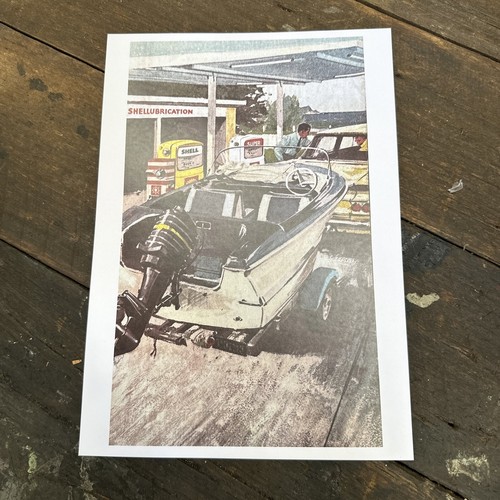 Shell lubrication boat scene - shell,