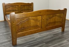 Vintage French oak Double  Bed