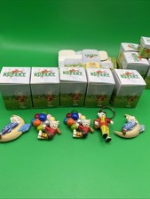 Joblot of Hand painted R&R Hill Rupert Bears Figures X 5 with Boxes.