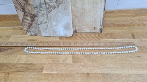 Simulated pearl necklace - pearl, 38"