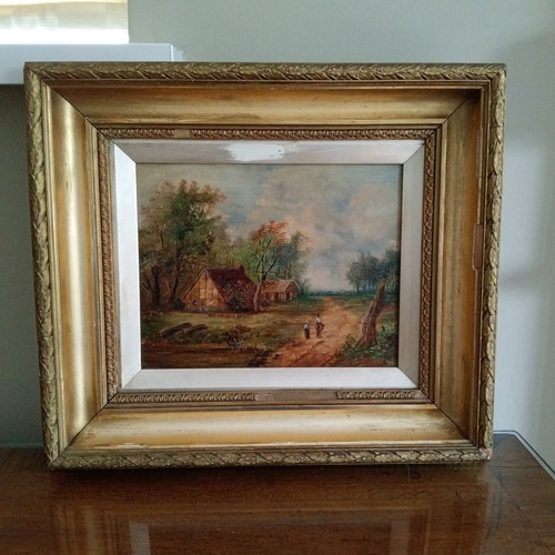 Antique oil painting - oil,