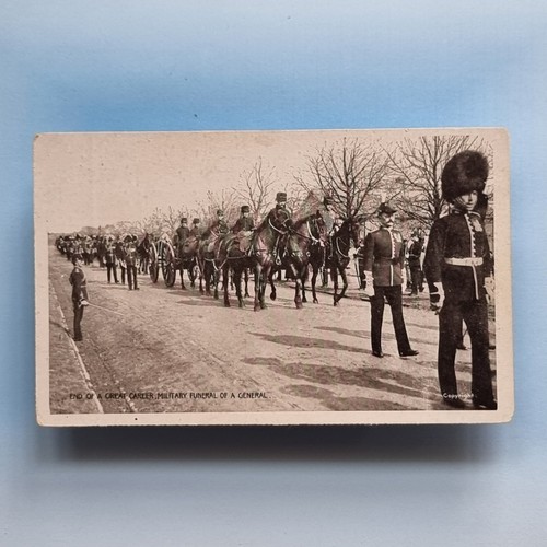 Ww1 funeral military postcard - ww1,