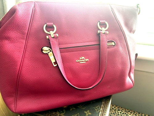 Pink fushia coach tote - fushia,