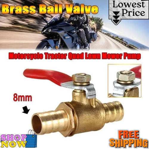 Line fuel tap brass - brass, 8mm