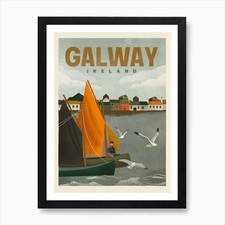 Travel Poster Galway Ireland