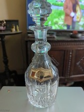 Antique 19th Century Decanter With A Silver Plate Gin Label