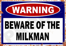 BEWARE OF THE MILKMAN MILK DAIRY COW FARM METAL PLAQUE SIGN OTHERS LISTED