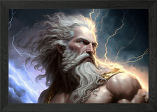 Zeus Greek God Framed Wall Art