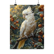 White Cockatoo Bird Art Print