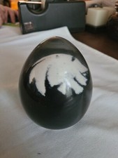 Shakspeare Studio Art Glass Black And White Paperweight