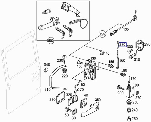 Mercedes door lock operating - mercedes,