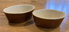 2 x Brown Stoneware Small One