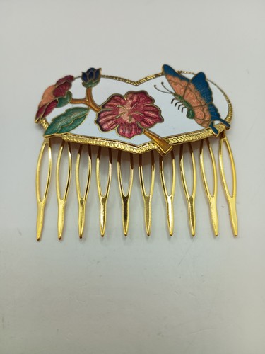 Vintage cloisonne enamel hair - vintage,