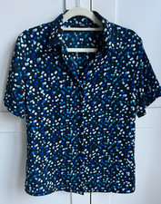 Simon Jersey Blouse Blue Print