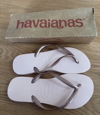 HAVAIANAS LADIES FLIP FLOPS IN BALLET ROSE - SIZE UK 4.5/5 EU 37/38