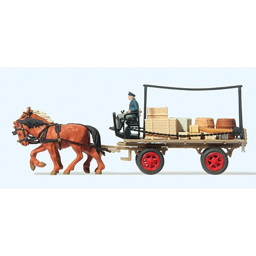 Horse drawn freight - , wagon