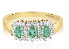 9ct Yellow Gold Real Emerald