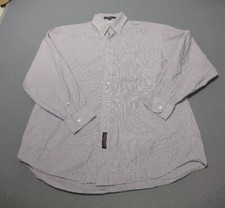 Tommy Hilfiger tailored shirt mens extra large XL collar 16.5 plaid y2k vintage