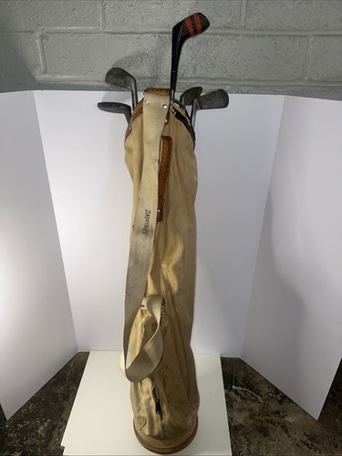 Vintage golf clubs and - 5,