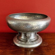 Antique Neoclassical Style Philip Ashberry Pewter Fruit Bowl / Centerpiece 1.5kg