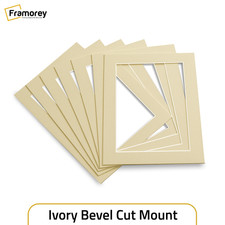 Ivory Bevel Cut Photo Mount