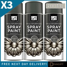 3 x 151 GUN METAL GREY SPRAY