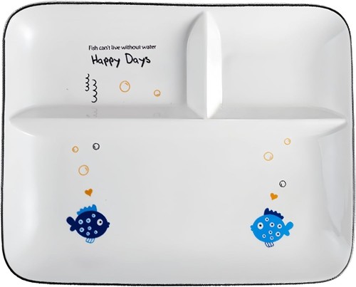 Ceramic divided plate - divided,