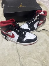 Air Jordan 1 Mid Black Gym Red
