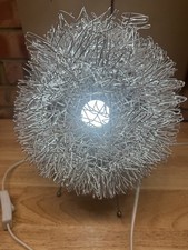 Retro Atomic Hedgehog Sputnik Switched Lamp Space Age Style Silver Modernist