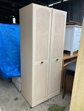 Vintage Retro Courts Cream Wardrobe with 2 Doors Hanging Rail & Shelf