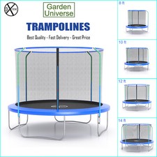 Trampoline 4 Sizes 8ft, 10ft, 12ft & 14ft by Garden Universe Outdoor FREE Ladder