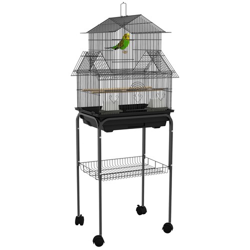 Metal bird cage plastic - w/,