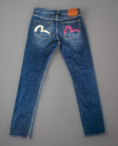 Evisu seagull print denim - evisu,