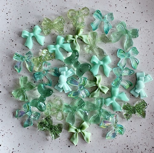 30pcs green resin nail - 3d,