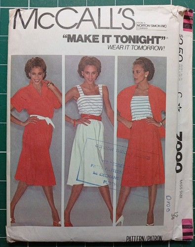 Vintage 80s mccalls 7090 - 80s,
