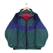 Vintage Degre 7 Fleece Jacket Mens Size XL Multicoloured Windstopper Oversized