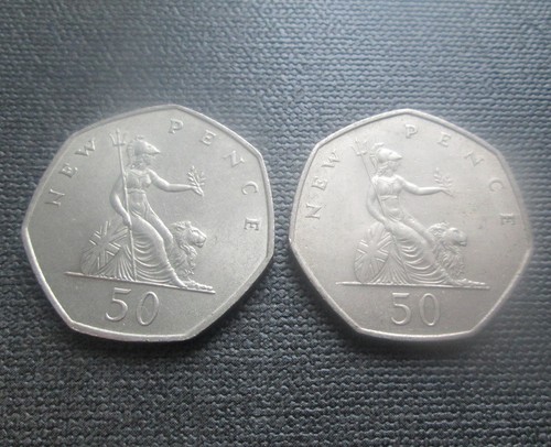 1969 1970 britannia 50p - &,