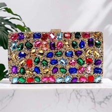 Diamond Jewel Christmas Handbag Luxury Womens Fashion Clutch Bag Party Evening