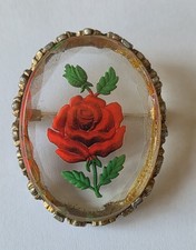 Vintage reverse carved lucite - reverse,