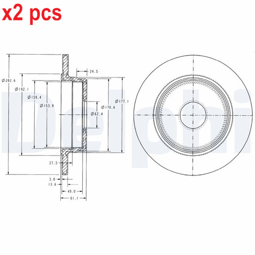 Pcs sides bg2510 - x2, l&r