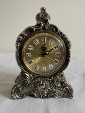 Vintage 1970’s Japanese Brass Coral Wind Up Mantel Clock