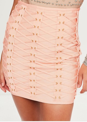 Missguided nude bandage strap - nude,